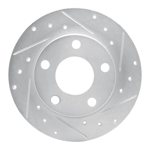 R1 Concepts EDZ-73021R Brake Rotor Drilled and Slotted Silver